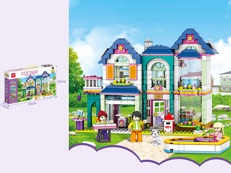 Small Particle Building Blocks - Cottage(Doll 3pcs)852PCS