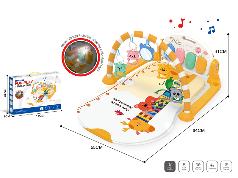 Projection Giraffe Pedal Piano Fitness Blanket