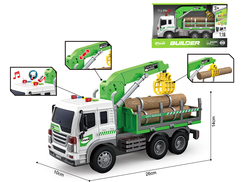 1:16 Friction Wood Transport Truck(Sound And Light)