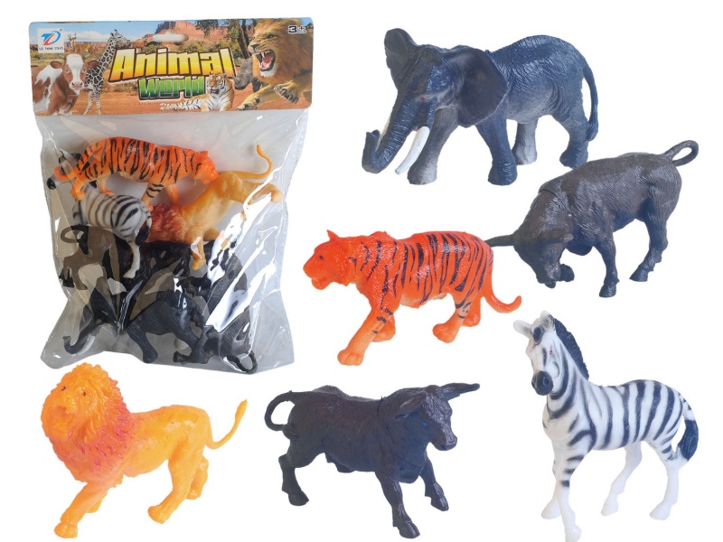 Pvc Simulation Animal 6Pcs