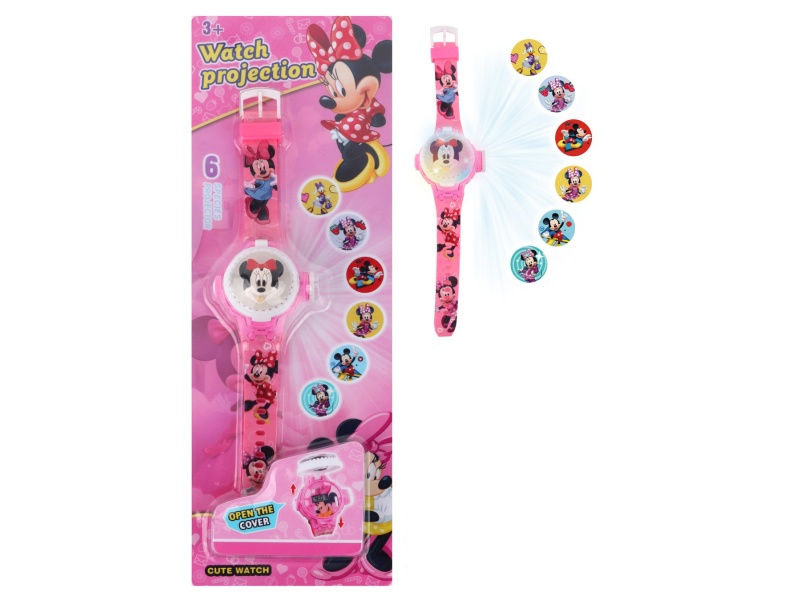 Minnie Projection Flash Rotating Electronic Watch