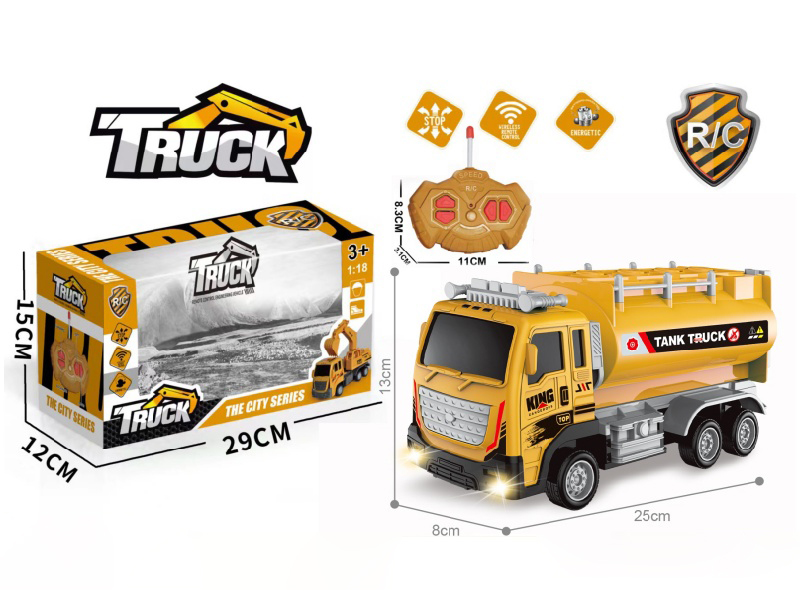 1:18 4CH R/C Tank Truck With Head Light