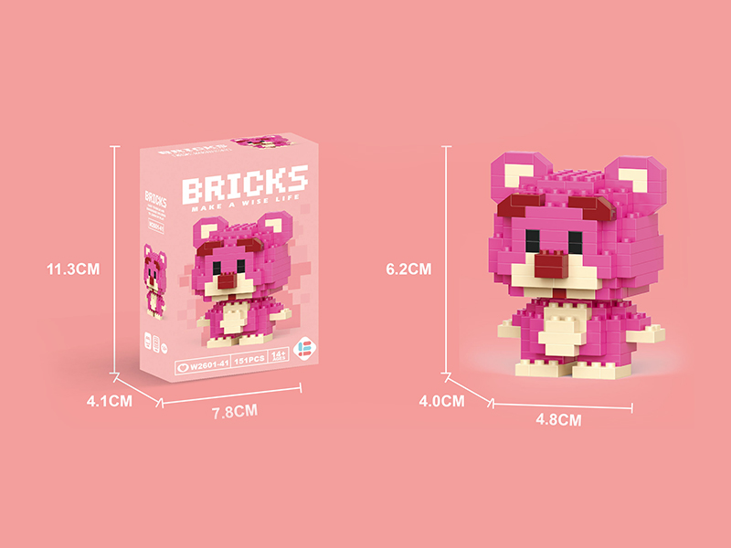 Mini Strawberry Bear Building Blocks 151PCS