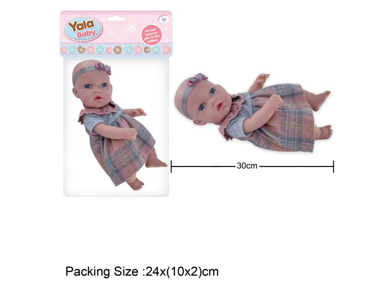 12-Inch Full Vinyl Baby Doll For Newborns