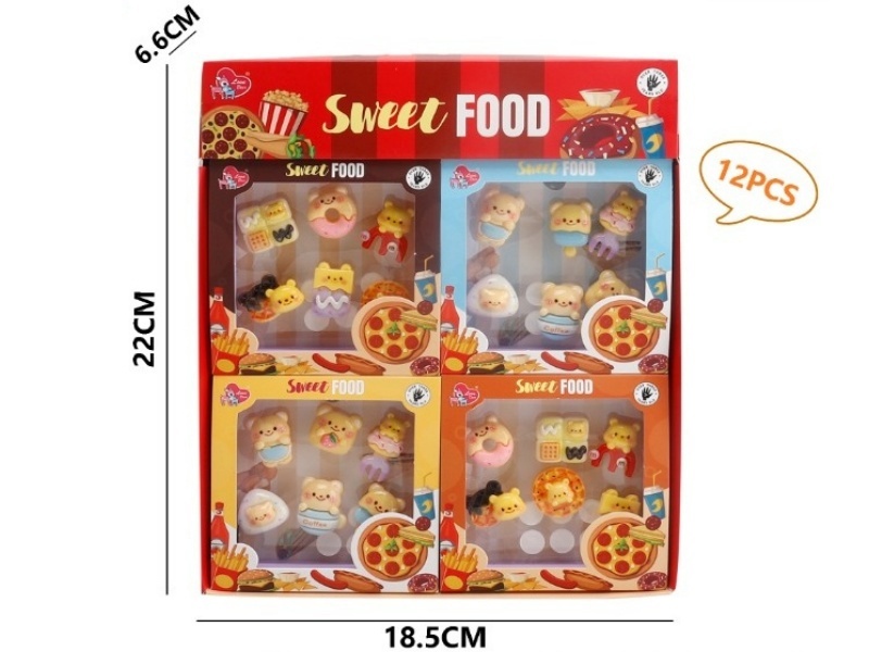 Food And Play Diy Stickers (Mixed Pack Of Four Types) 12 Pieces