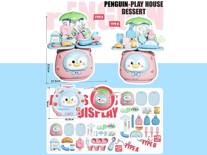 Penguin Shoulder Bag Dessert Play House Toys