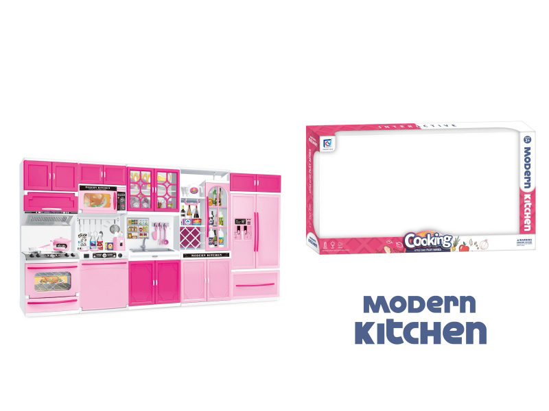 Pink Solid Color Kitchen And Kitchenware Set