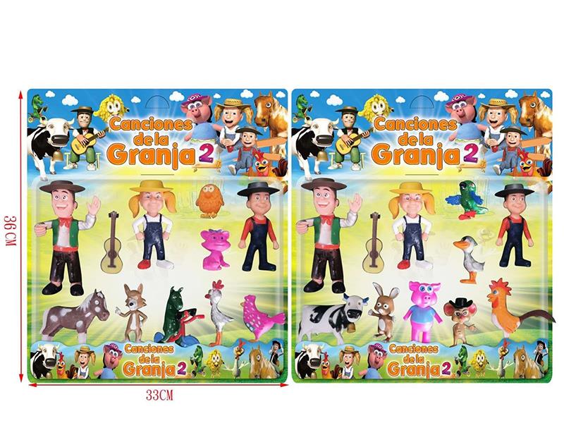 2-4-Inch Happy Farm 2 10-Piece Row Set 2 Mixed Sets