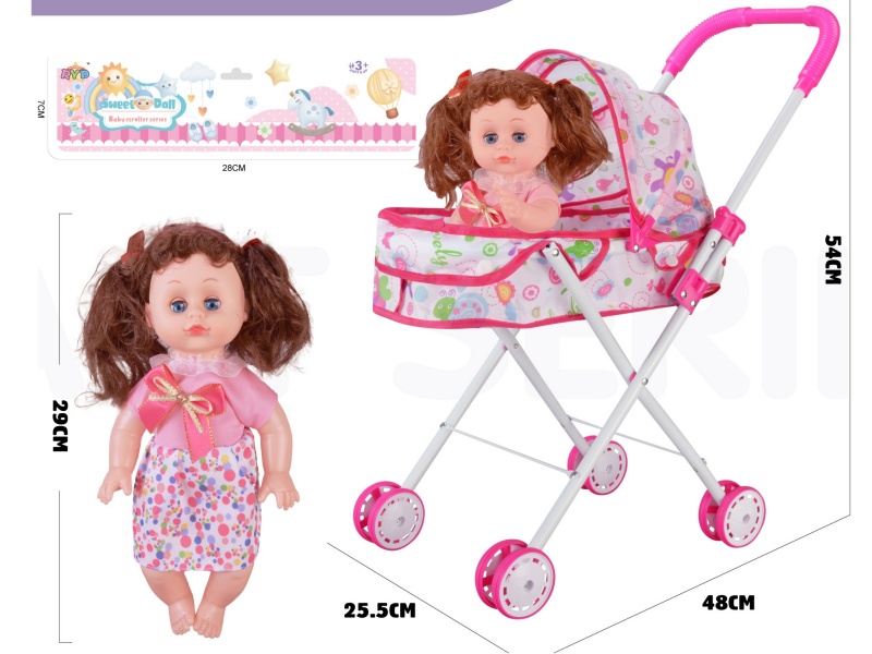 An Iron Trolley With A 16-Inch Doll