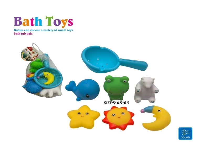 Water Play Bathroom Vinyl Toys (Starry Sky Animal Water Play Set)