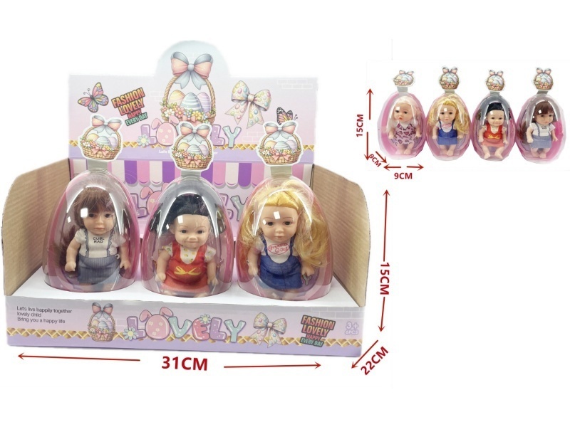 4.5-Inch Solid Doll Egg Pack (6 Boxes)