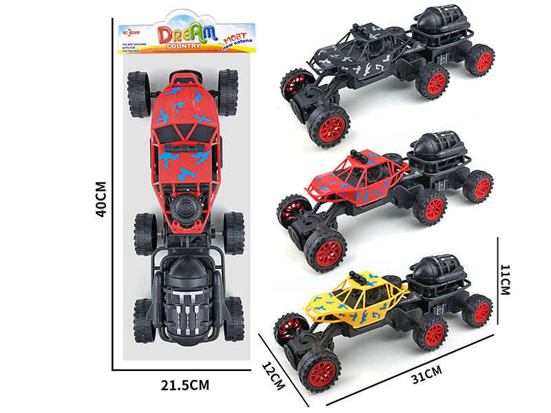 Friction 6 Wheel Comouflage Climbing Vehicle