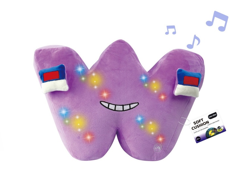 Alphabetic Plush Soothing Pillow - W