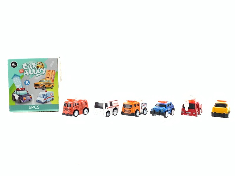 Homaley Alloy Cartoon Rescue Sprinkler Truck Ladder Truck Ambulance Police Car Sealed Box