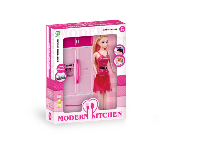 Pink Solid Color Kitchen And Kitchenware Set + Pyrene
