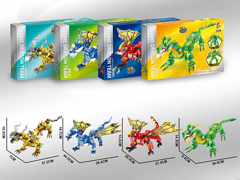 Divine Dragon Team Small Particle Building Blocks 336/344/325/335PCS