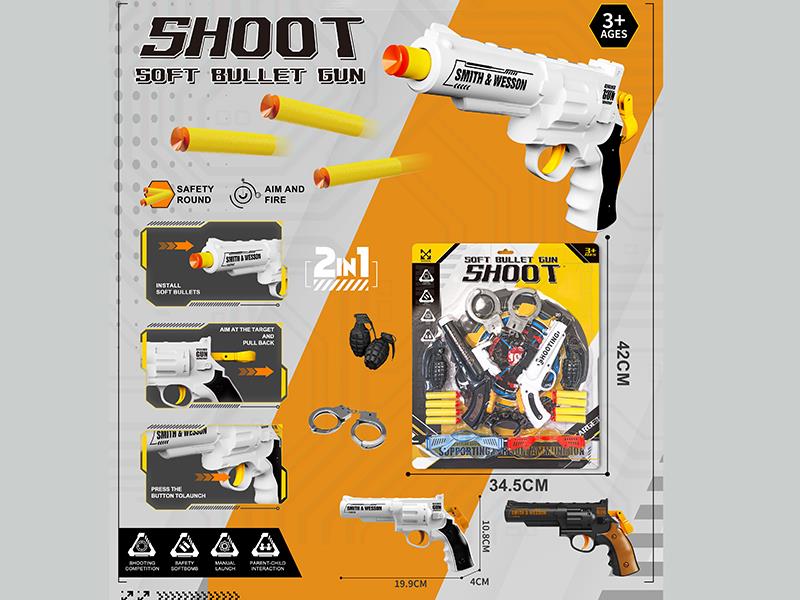 Manual Revolver Soft Bullet Gun