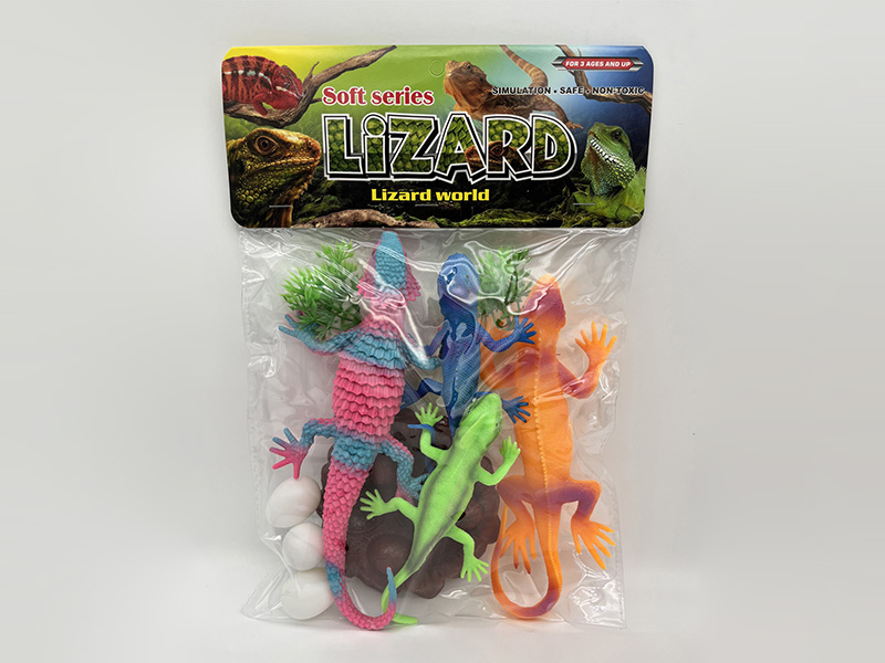 4 Lizards Set With BB Whistles
