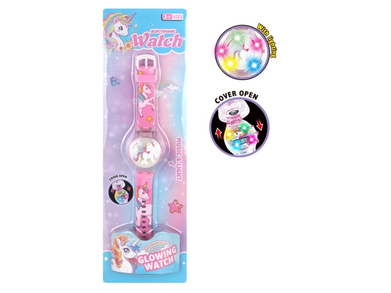 One-Horn Flip Light Music Watch