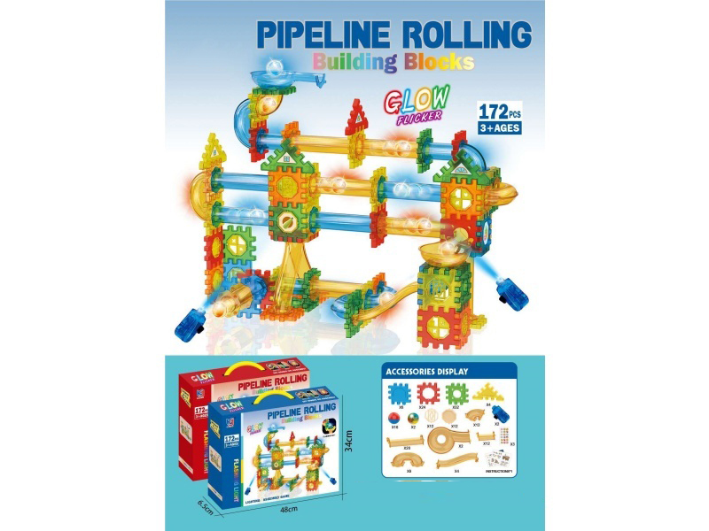 Rolling Ball Transparent Light Track Building Blocks