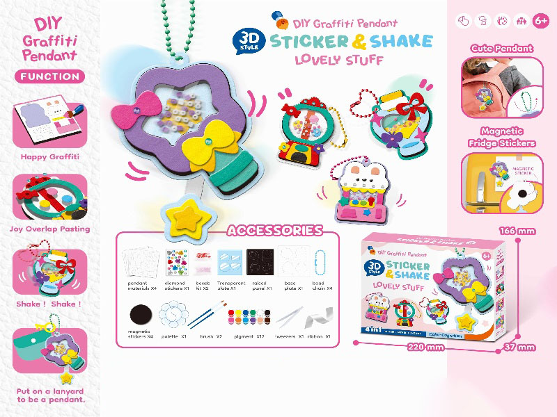 Diy Three-Dimensional Graffiti Stickers, Rocking Toy Dolls, Fridge Magnets - Accessory Series, Graffiti Drawing, Handmade Diy Keychains, Pendants, Creative Handmade Toys