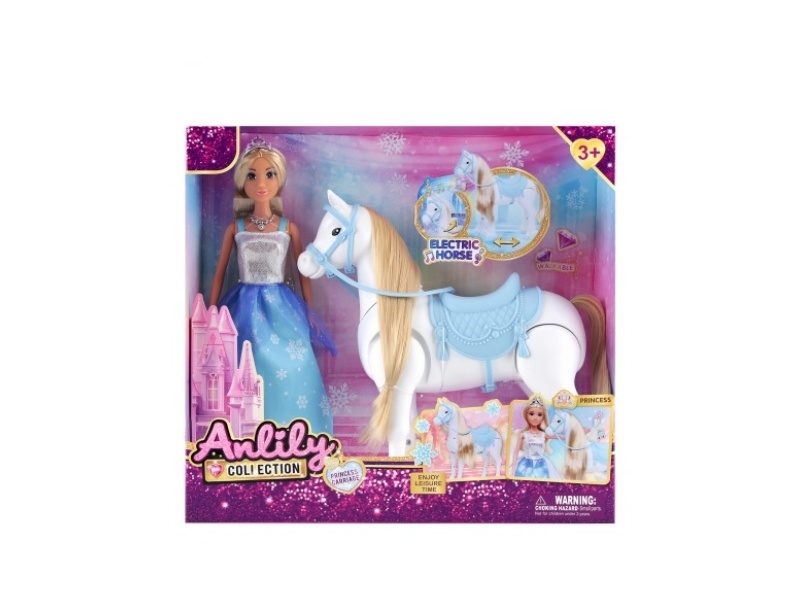 11.5-Inch Solid Body Doll Electric Horse (Hooves Sound) 4 Aa Without Battery (Brown Skin)
