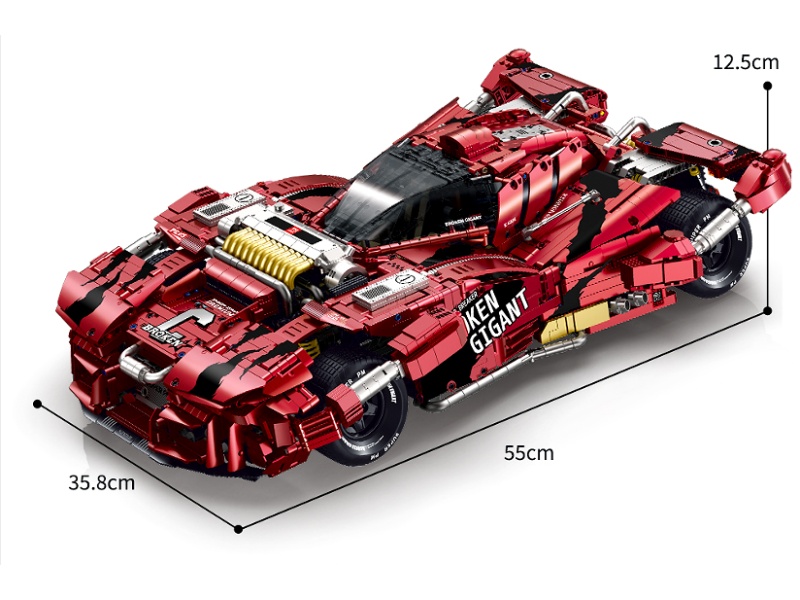 Building Blocks: 1:8 Supercar Series - Big Mac (Electroplated Limited Edition)3928 Pieces
