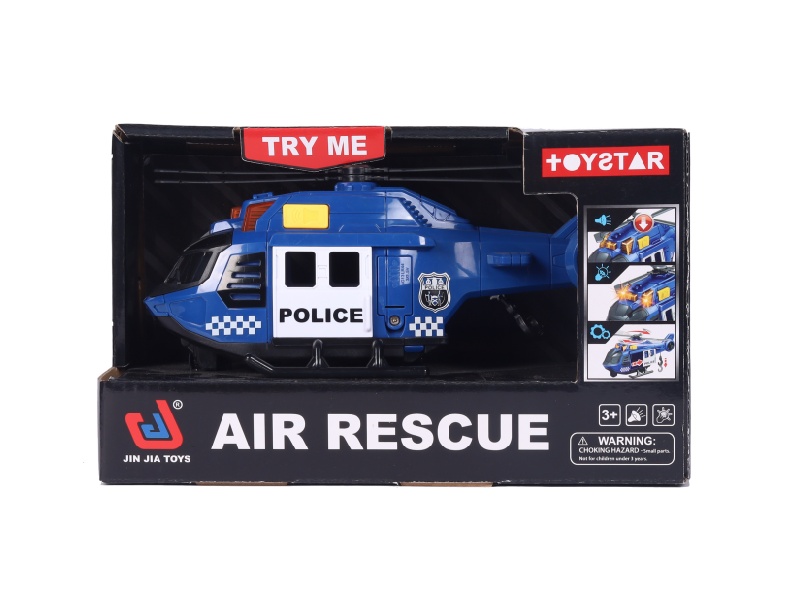 1:14 Police Cable Pulling Helicopter (Light, Sound, Door Opening, Multi-Functional)