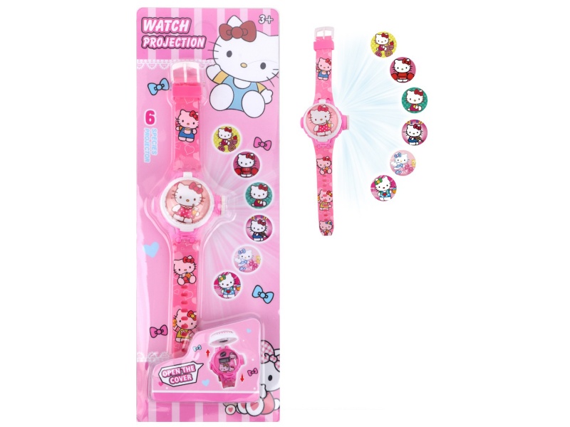 Kt Cat Projection Rotary Electronic Watch