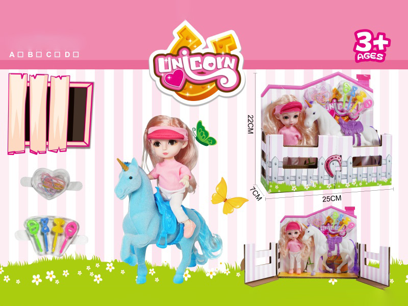 A Unicorn Horse With A Girl Comes With Accessories
