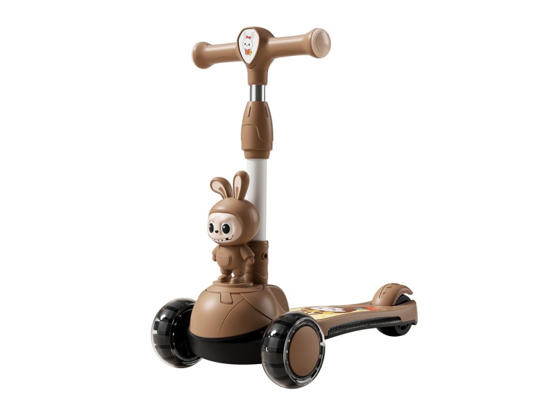 Cartoon One-Button Foldable Scooter For Kids