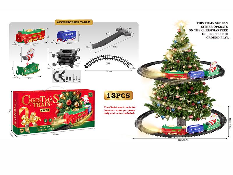 Hanging To The Christmas Tree Rail Train Toys 13pcs