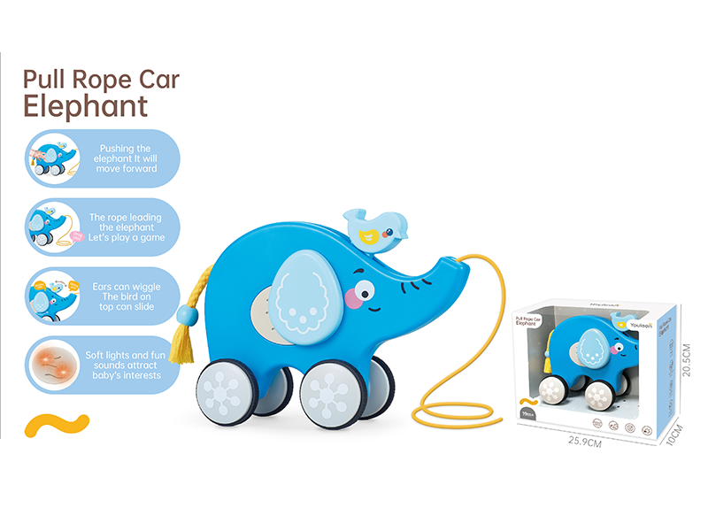 Guided Toddler Pull Rope Car