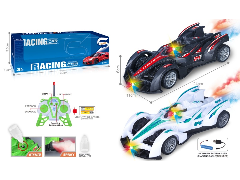 27Mhz 1:16 Six-Channel With Spray Light, One-Click Demonstration Of F1 Equation Remote-Controlled Racing Car (Including Power)
