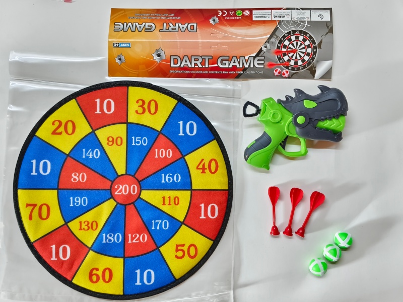 36CM Velcro Dartboard With Sticky Ball, Gun, Dart