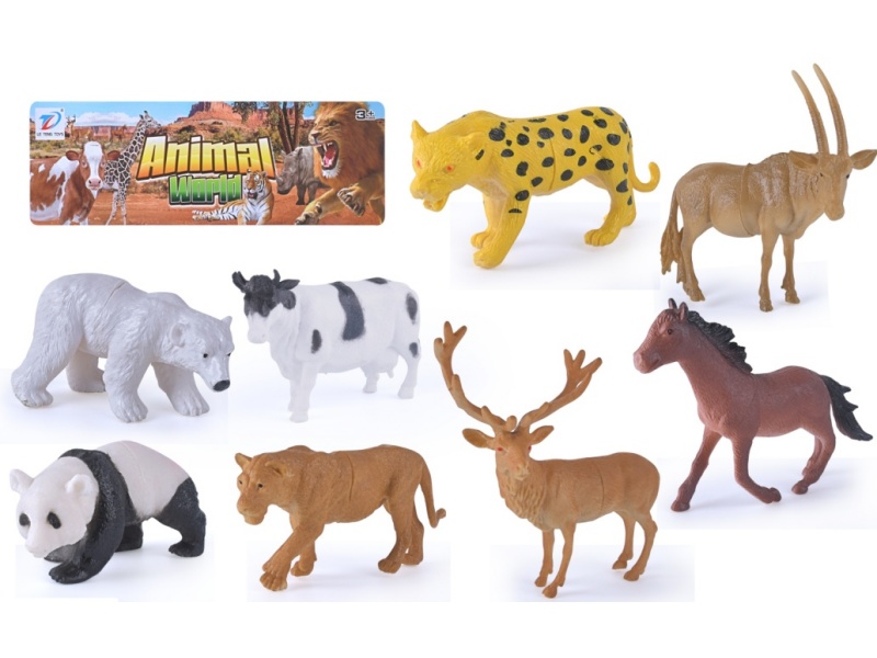 Solid Simulated Animal 8Pcs