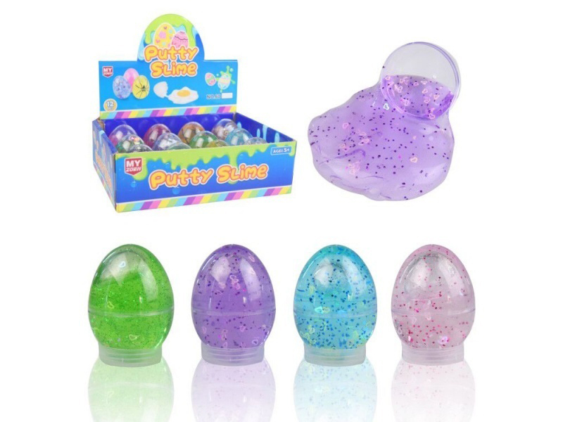 Crystal Mud Egg Slime Glitter Sequin Putty