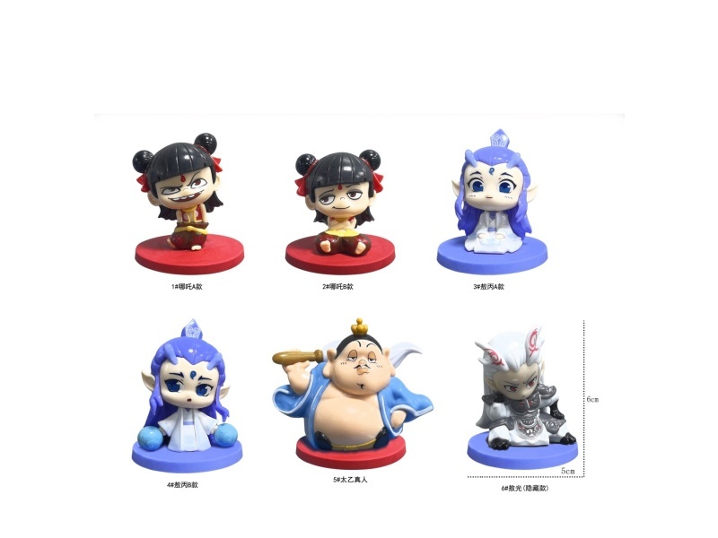 Nezha 2 Stamp Figurine 6 PCS Per Bag