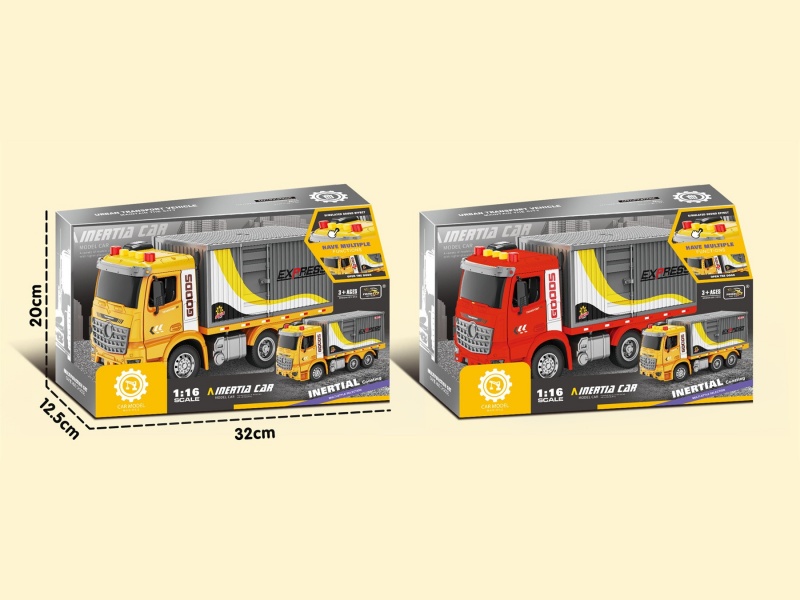 Inertia B Car Sound And Light Short Container Truck