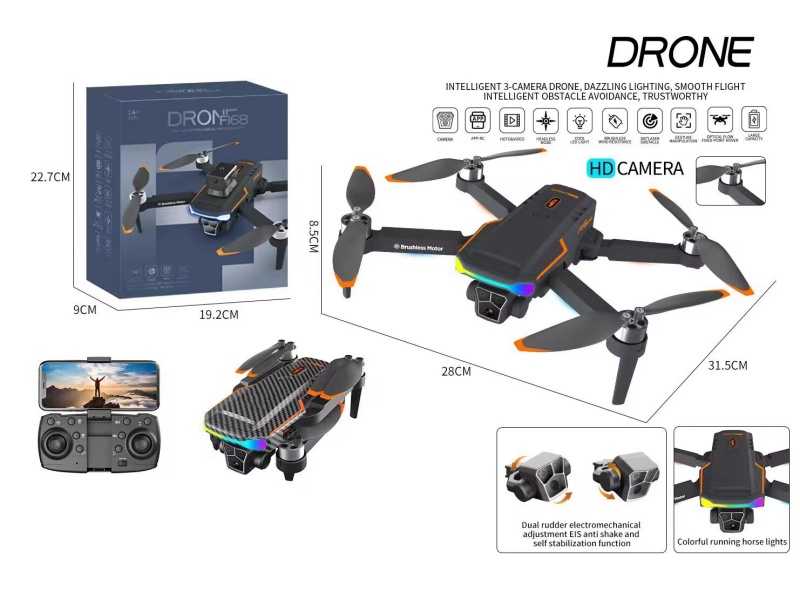 Remote Control Fold Drone With Dual Cameras(480P)