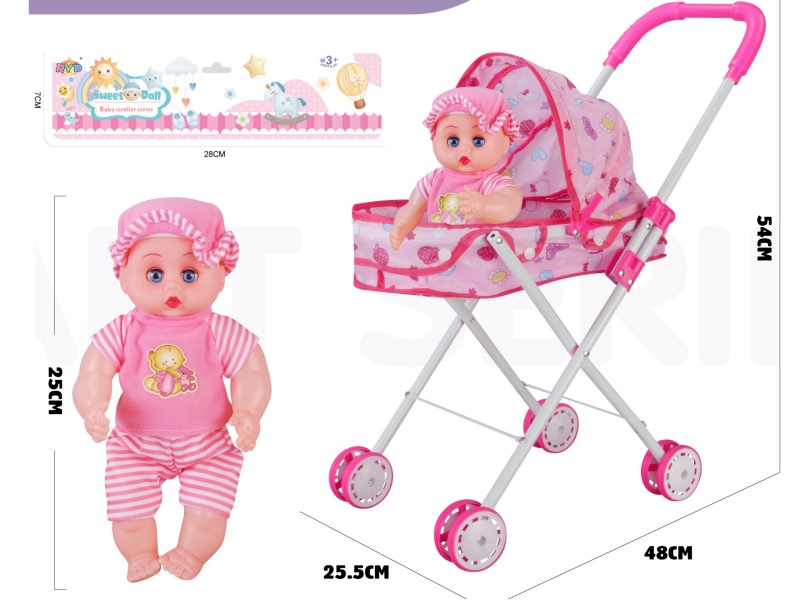 An Iron Trolley With A 12-Inch Doll