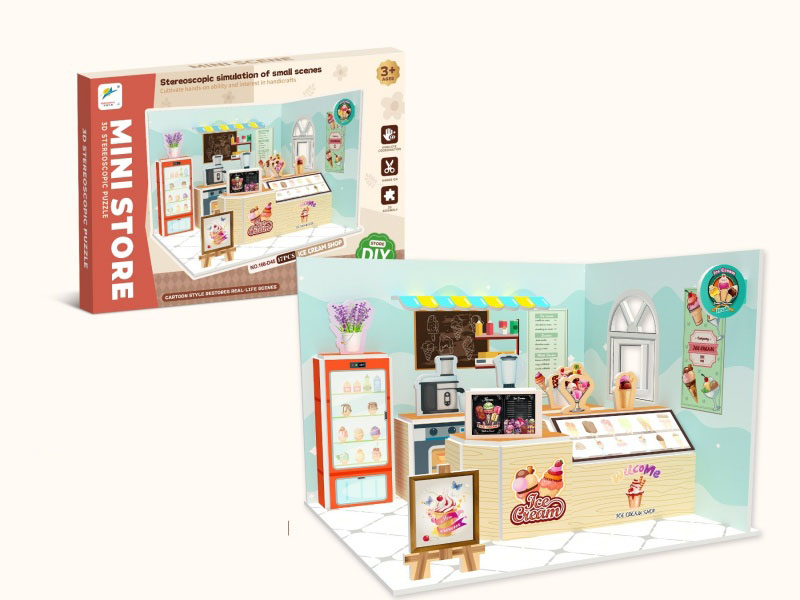 17 Pieces Of The Ice Cream Shop Three-Dimensional Puzzle