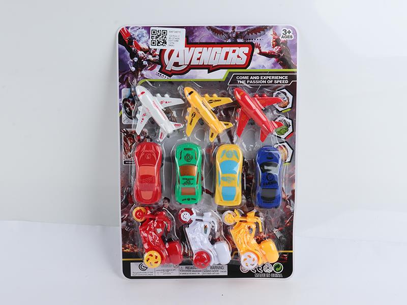 Slide Airplanes 3PCS + Slide Cars 4PCS + Slide Large Motorcycles 3PCS