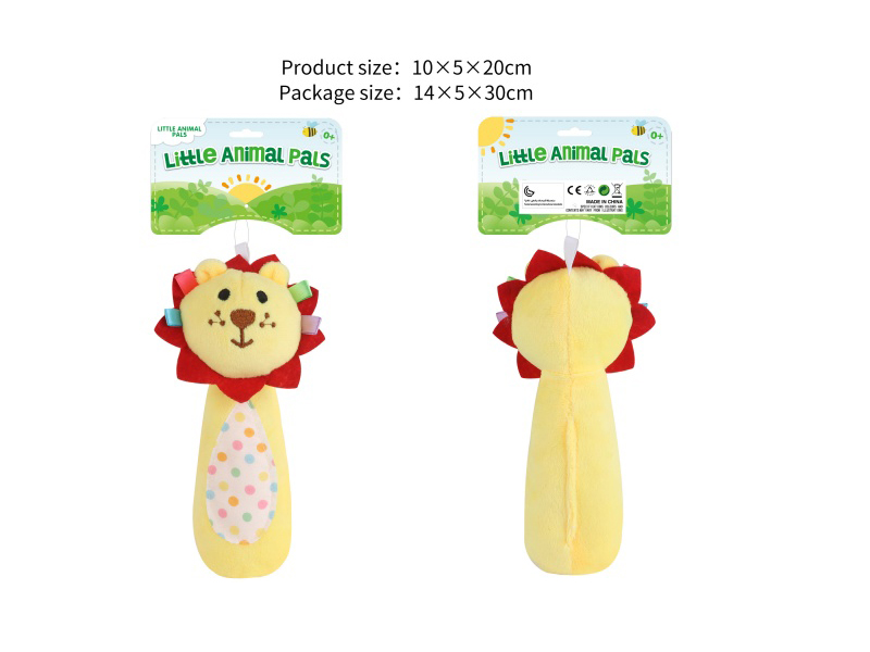Plush Soothing Lion Shaking Stick