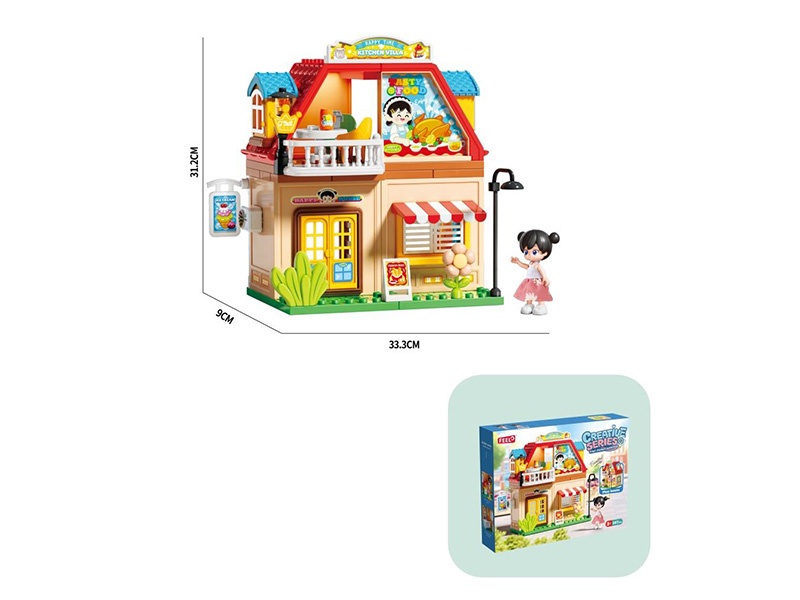 Building Blocks: 107 Pieces Delicious Fried Chicken Shop