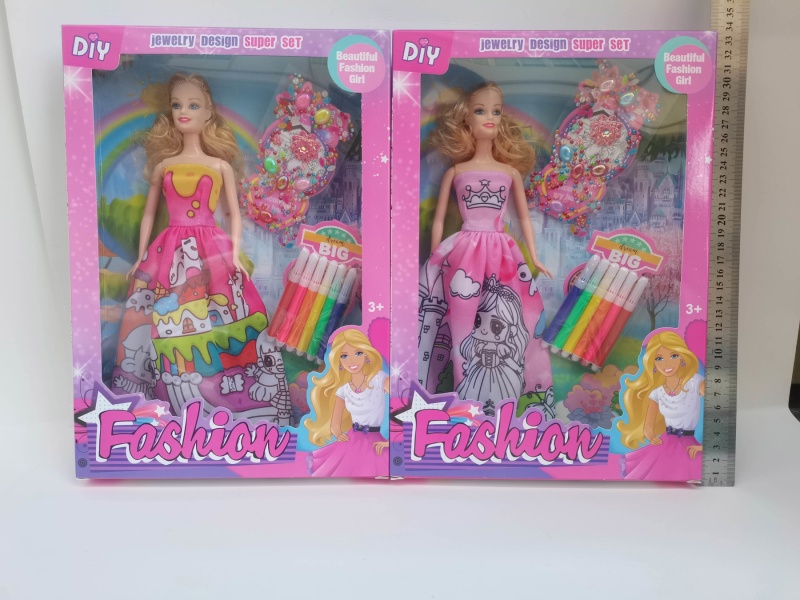 DIY Doll Clothing Coloring Middle Box Style 6