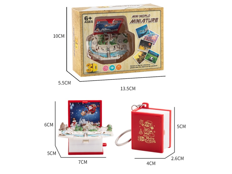 3D Foldable Pop-Up Book -Mini Christmas Snow Scene (Upgraded And Enhanced Version)