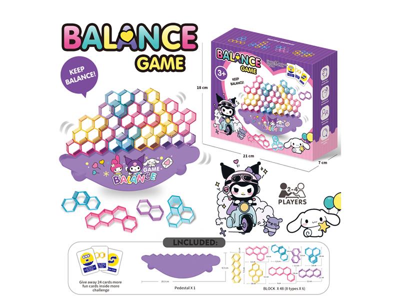 Kuromi Blocks Balance Game 48pcs
