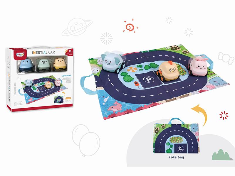 Touch Inertia Car With Lights And Music + Tote Bag(With Three Cars)