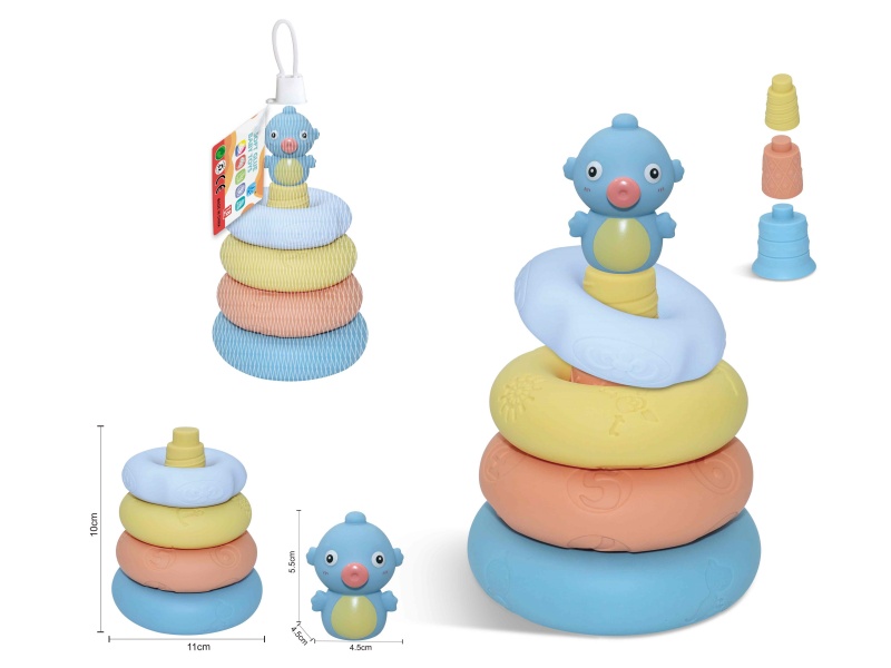 Soft Rubber Stacking Ring Finger Doll Set(Sea Animal) 8PCS